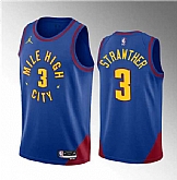Men's Denver Nuggets #3 Julian Strawther Blue 2023 Draft Statement Edition Stitched Basketball Jersey,baseball caps,new era cap wholesale,wholesale hats